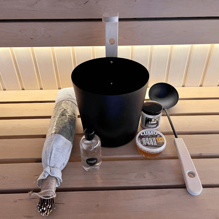 Sauna Set Cleo Premium Zwart (6 delen)
