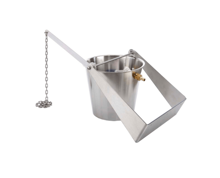 Stortdouche Emmer van RVS met Houder